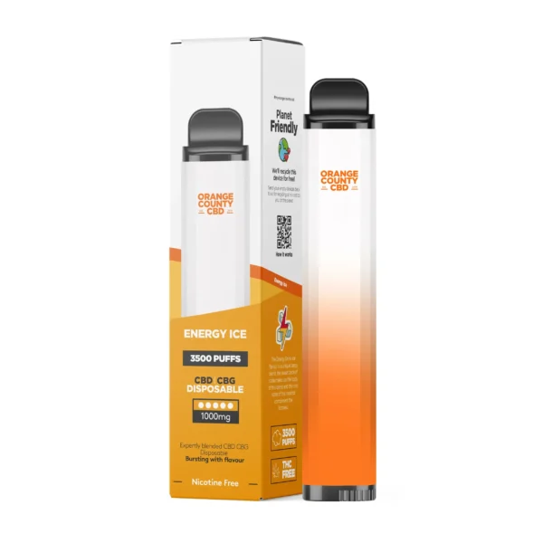 Vaporizador CBD e CBG Energy ICE- 3500 Puffs Orange County